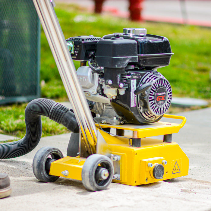 8” Gas Concrete Scarifier Planer Grinder with 5.5 HP Honda Engine & Drum - Sweatfully