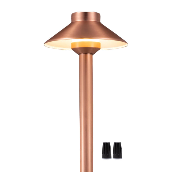 Gardenreet Solid Brass Low Voltage Landscape Pathway Light, LED Outdoor Accent Path and Area Light(Hat 2401) - Sweatfully