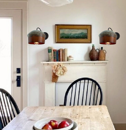 COPPER Handcrafted Rustic Farmhouse Wall Sconce Light - Sweatfully