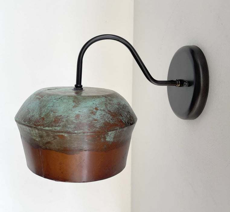 COPPER Handcrafted Rustic Farmhouse Wall Sconce Light - Sweatfully