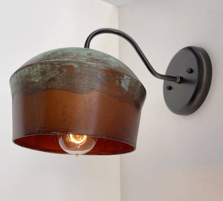 COPPER Handcrafted Rustic Farmhouse Wall Sconce Light - Sweatfully