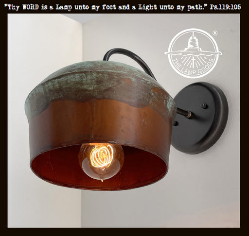 COPPER Handcrafted Rustic Farmhouse Wall Sconce Light - Sweatfully