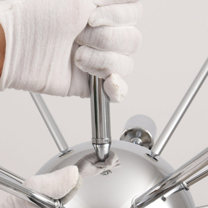 Cordell 18-Light Chrome Sputnik Sphere Chandelier - Sweatfully