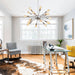 Cordell 18-Light Chrome Sputnik Sphere Chandelier - Sweatfully