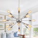 Cordell 18-Light Chrome Sputnik Sphere Chandelier - Sweatfully