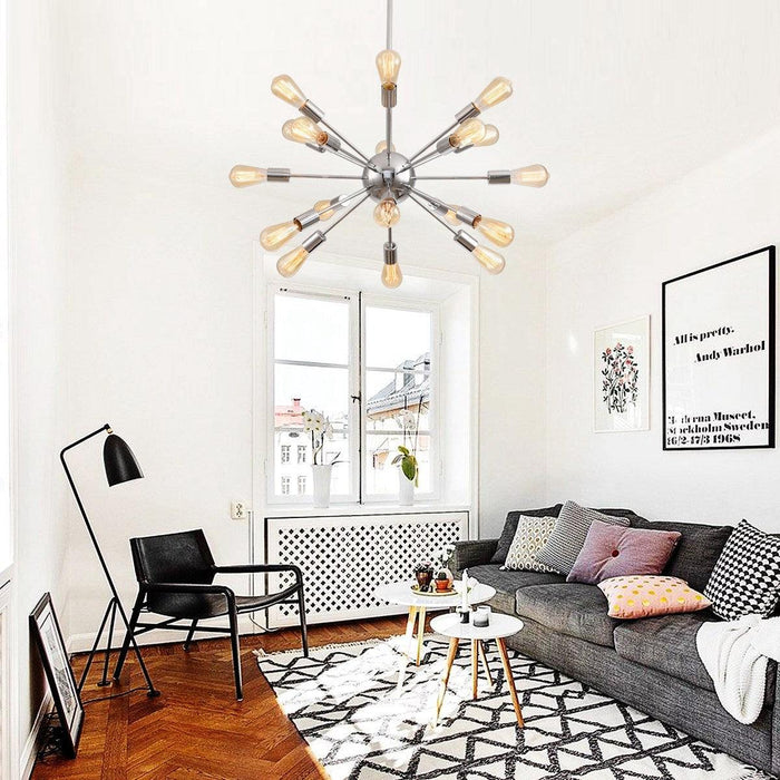 Cordell 18-Light Chrome Sputnik Sphere Chandelier - Sweatfully
