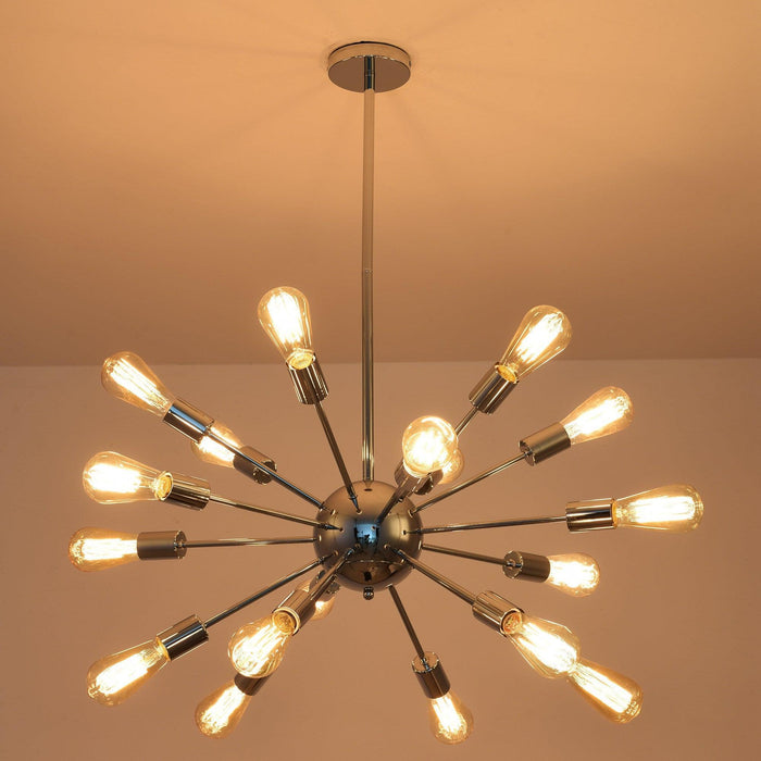 Cordell 18-Light Chrome Sputnik Sphere Chandelier - Sweatfully