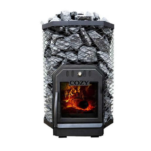 Cozy Heat Wood-Burning Floor Mount Sauna Stove With Chimney Kit And Sauna Stones [COZY] (SAK57382) - Sweatfully