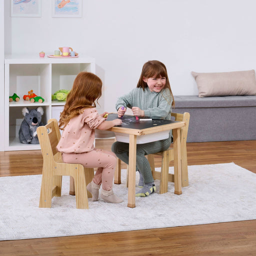 Cordia Wooden Kids Activity Table & Chair Set – Montessori-Inspired Desk for Play & Learning - Sweatfully
