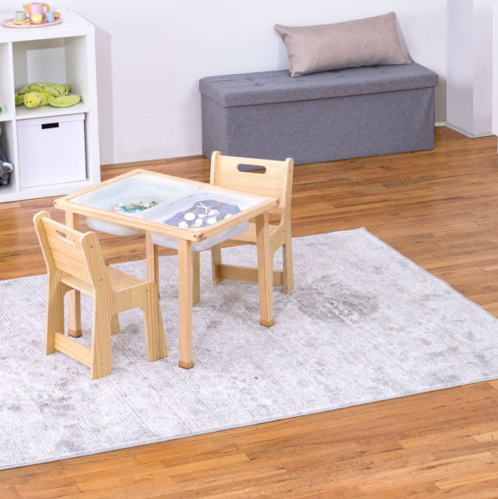 Cordia Wooden Kids Activity Table & Chair Set – Montessori-Inspired Desk for Play & Learning - Sweatfully