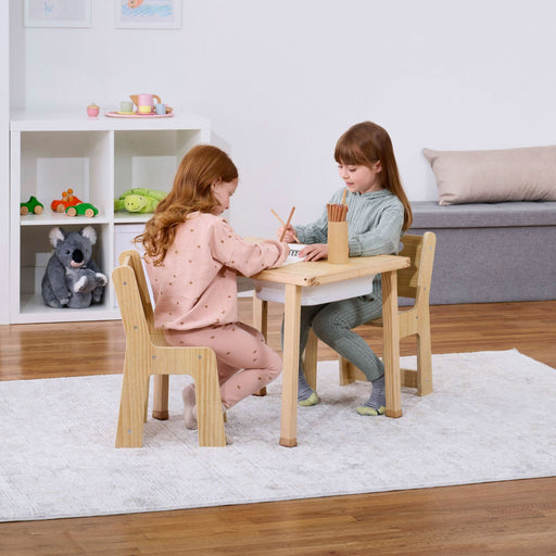 Cordia Wooden Kids Activity Table & Chair Set – Montessori-Inspired Desk for Play & Learning - Sweatfully