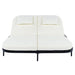 Outdoor Daybed, Patio Rattan Daybed with 5-Position Adjustable Backrest and Removable Cushions & Pillows for Garden, Backyard, Poolside - Sweatfully