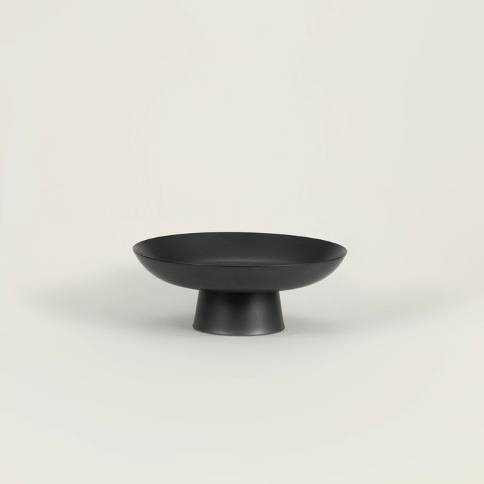 Matte Black Ceramic Footed Bowl - Sweatfully