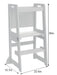 Date - 4 in 1 Kitchen Tower, Desk, Step Stool and Chalkboard - Sweatfully