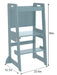 Date - 4 in 1 Kitchen Tower, Desk, Step Stool and Chalkboard - Sweatfully