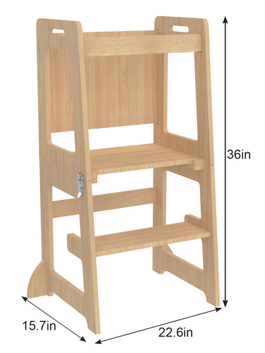 Date - 4 in 1 Kitchen Tower, Desk, Step Stool and Chalkboard - Sweatfully