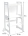 Date - 4 in 1 Kitchen Tower, Desk, Step Stool and Chalkboard - Sweatfully