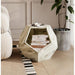 25.98'' Modern Pet Furniture Cat Carrier, Sofa Side Table, Planter MDF Multifunctional Furniture, Burmese Sumac - Sweatfully