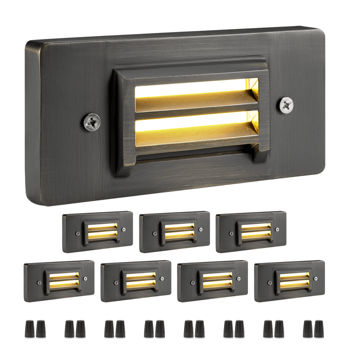 Gardenreet Solid Brass Deck Lights, Outdoor 12v Low Voltage IP65 Waterproof Dimmable LED Hanging Integrated Step Lights, 2W 240lm, 2700K Warm White For Garden, Patio, Railing, Stair Lighting (2503) - Sweatfully