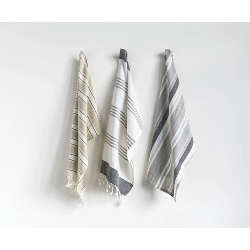 Cotton Fields Striped Tea Towels - Sweatfully