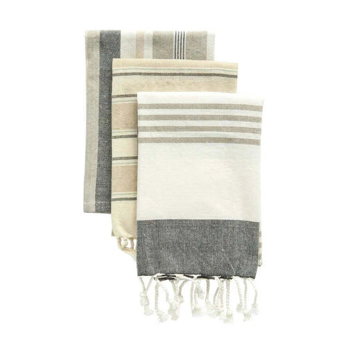 Cotton Fields Striped Tea Towels - Sweatfully