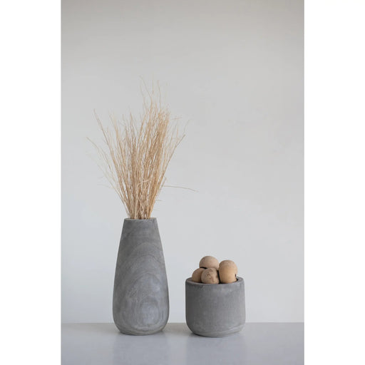 Jada Wood Vase with Grey Wash - Sweatfully