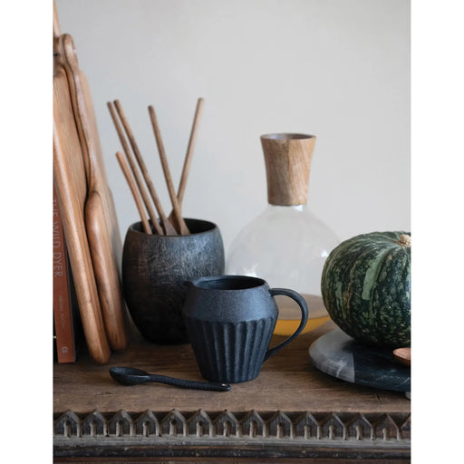 Nero Luna Stoneware Creamer - Sweatfully