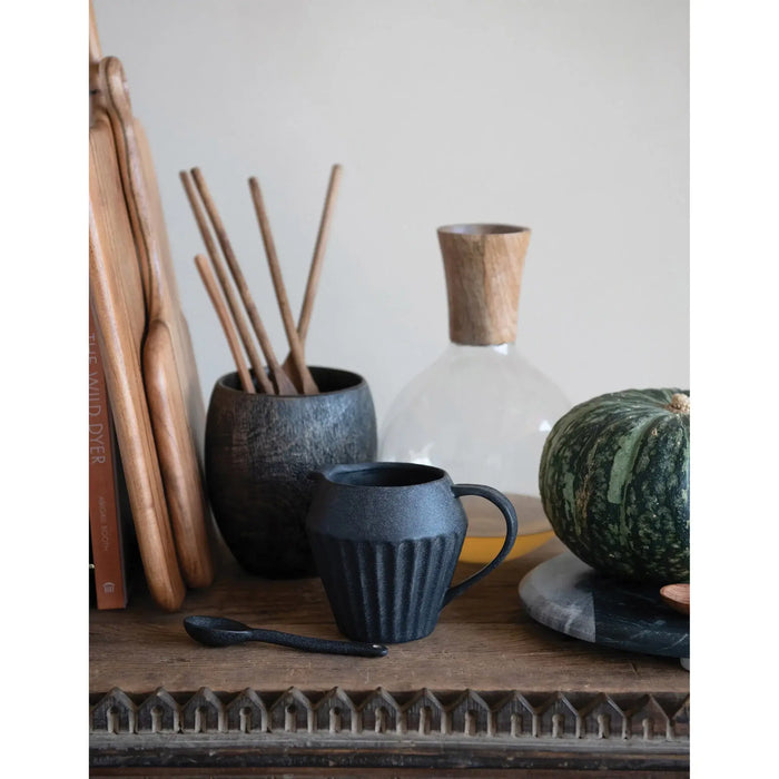 Nero Luna Stoneware Creamer - Sweatfully