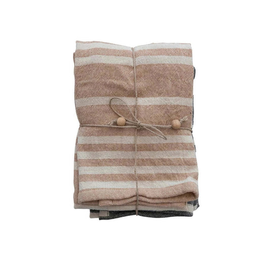 Down Home Double Cloth Striped Tea Towels, set of 2 - Sweatfully