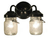 Mason Jar WALL LIGHT Double Sconce - Sweatfully