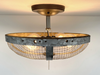 Industrial Farmhouse Screen Flush Mount Ceiling Light - Sweatfully