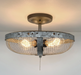 Industrial Farmhouse Screen Flush Mount Ceiling Light - Sweatfully