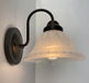 Etched Frost Milk Glass Wall Sconce Light Art Deco - Sweatfully