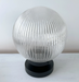 Large Holophane Antique Glass Globe Table Lamp - Sweatfully