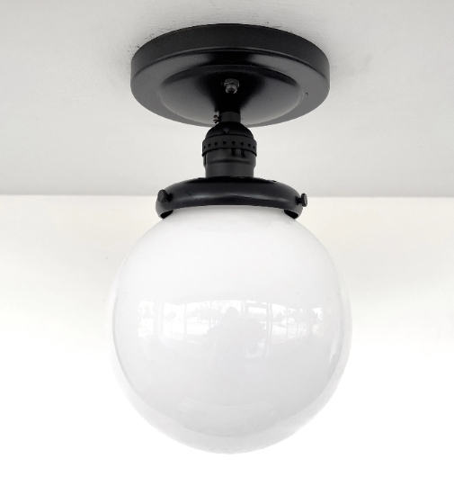 Globe CEILING LIGHT of Schoolhouse Details - Sweatfully