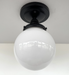 Globe CEILING LIGHT of Schoolhouse Details - Sweatfully