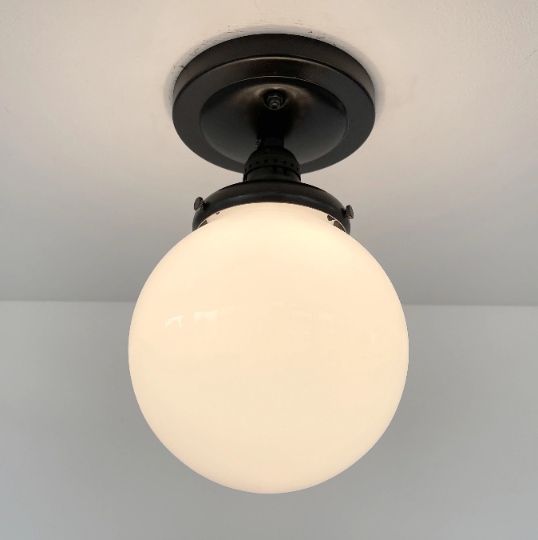 Globe CEILING LIGHT of Schoolhouse Details - Sweatfully