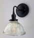 Glass Wall Sconce Light Fixture Factory Holophane Shade - Sweatfully