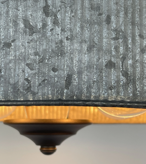 Galvanized Barn Drum Modern Farmhouse Ceiling Light - Sweatfully