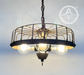 Rustic Industrial Cage Chandelier Light - Sweatfully