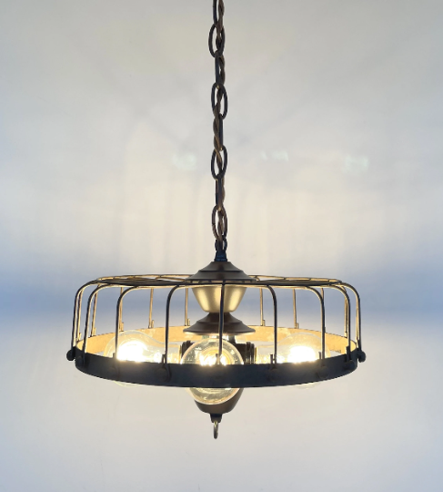 Rustic Industrial Cage Chandelier Light - Sweatfully