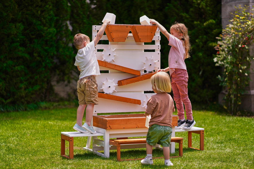 Avenlur Large Wooden Water Table – Multi-Level Sensory Play Station - Sweatfully