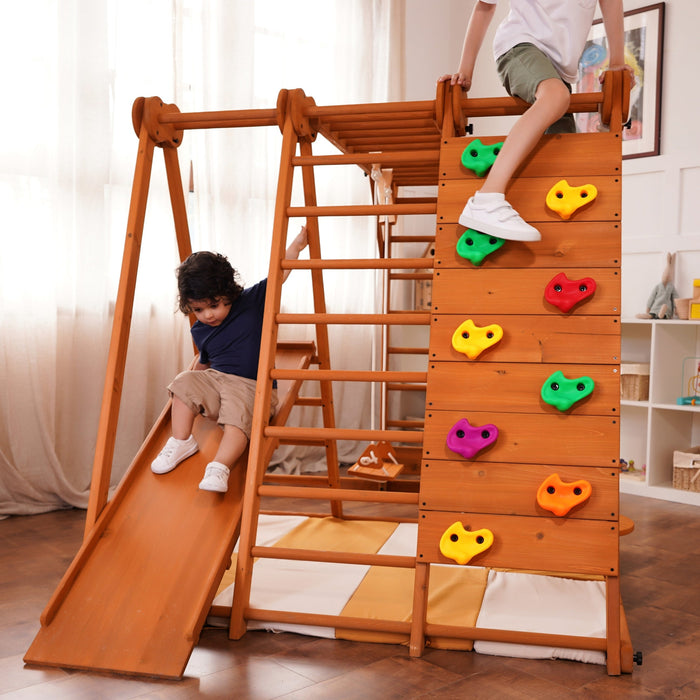 Chestnut - 8-in-1 Jungle Gym for Toddlers - Sweatfully