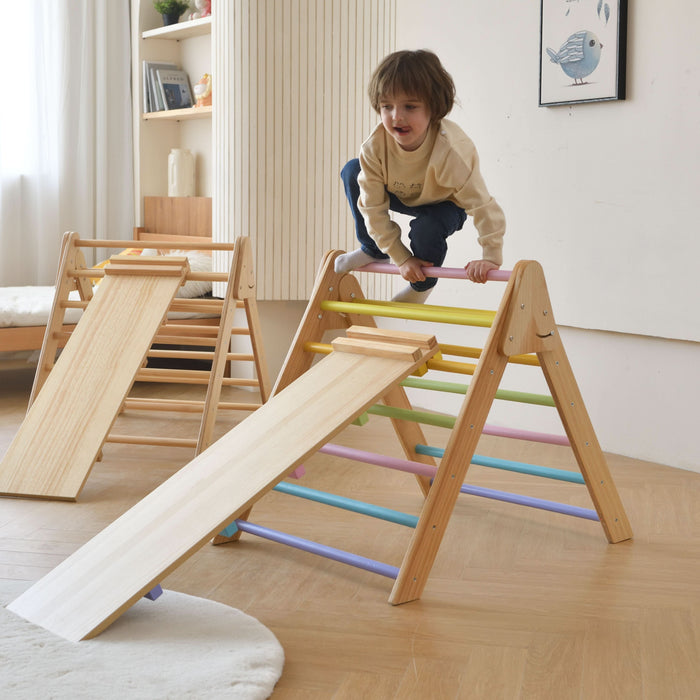 Olive- Pikler Triangle Ladder and Climber Slide - Multiple Sizes - Sweatfully