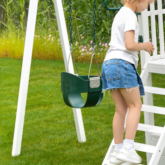 Baby Swing Seat for Large Craftsman Swing Set | Secure Cotton Hammock (Set Not Included) - Sweatfully