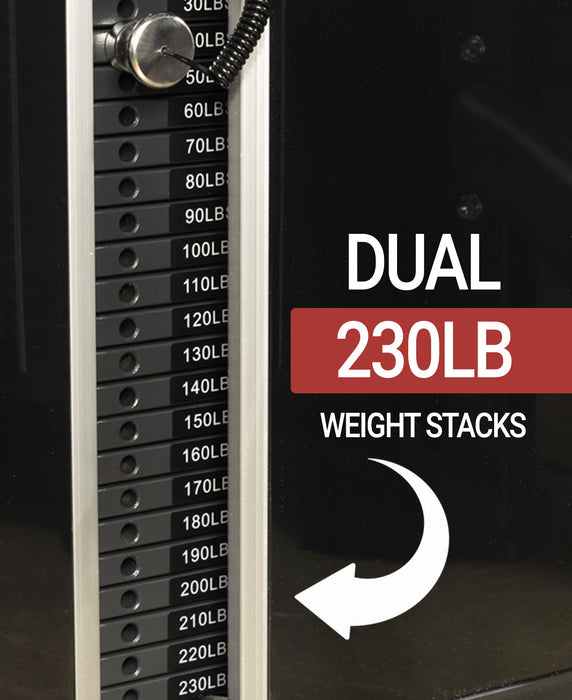 XMARK Functional Trainer With Dual 230 lb Weight Stacks FT-9040 - Sweatfully
