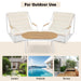 Outdoor Chaise Lounge Chairs Set of 3 with Acacia Side Table, Pool Lounge Chairs for Lawn, Deck, Beach - Sweatfully