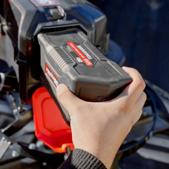 30" Battery-Powered Portable Power Trowel with 18ft Bull Float Handle - Sweatfully