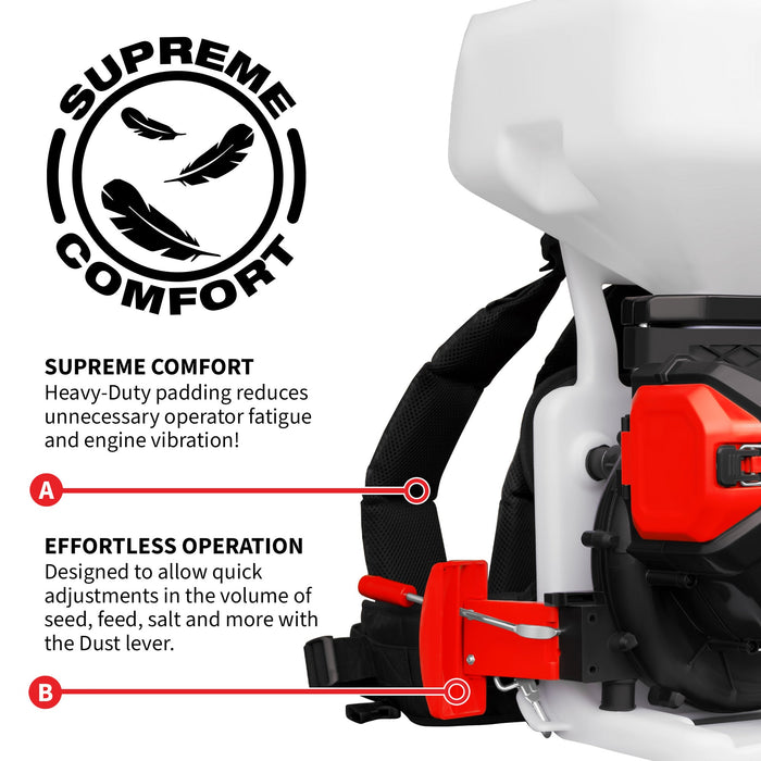 5 Gal Battery-Powered Fertilizer Spreader Broadcast Lawn Seed Ice Melt Salt - Sweatfully