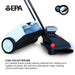 22" Battery Powered Push Sweeper With Double Brush System 18V Lithium-Ion - Sweatfully
